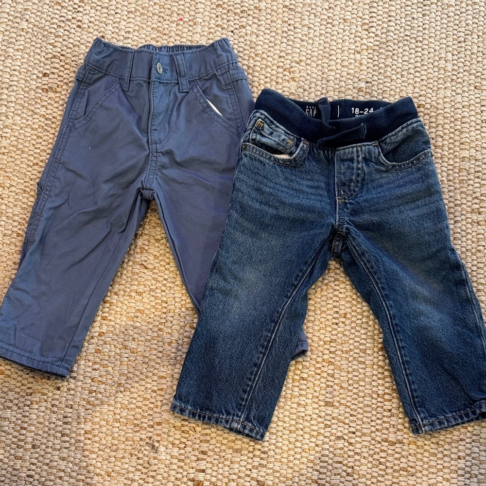 GAP Kids Navy and Denim Jeans Set